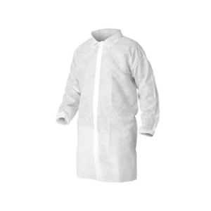 China Sms Disposable Lab Coats , Disposable Protective Suits 0.015-0.04Mm Thickness on sale