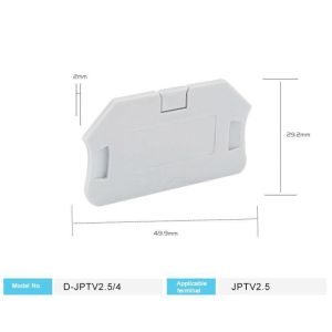 D-PTV 2.5/4 End Cover For Lateral Conductor Routing PTV 2 Push-in Wire Connector