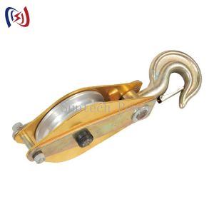 Round Eye Type 3t Cable Pulley Blocks Steel Transmission Line Stringing Tools