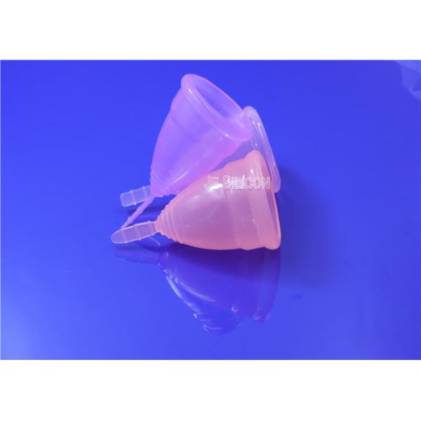 Quality Lavender Pink Silicone Menstrual Cup Flexible Preventing Leaks Simple Use wholesale
