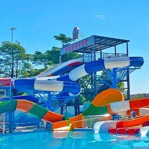 SGS Certified Super Open Spiral Slide Tube For Water Theme Park Anti Static