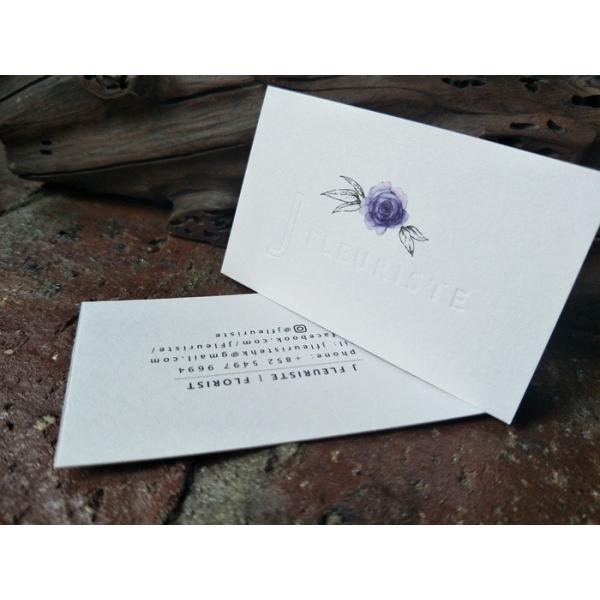 High End Blind Debossed Business Cards Colorful Name Cards Extraordinary
