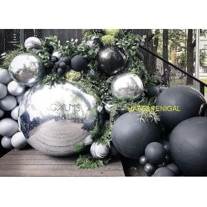 Pink Purple Gold Durable Dual-Layer PVC Reflective Mirror Balloons For Christmas