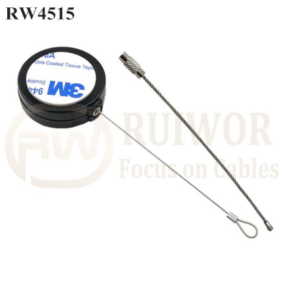 RW4515 Round Display Pull Box Plus Wire Rope Ring Catch