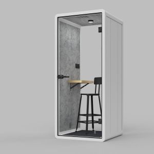 China Modular Office Phone Booth White Acoustic Office Pods Customized With An Aluminum Alloy Frame on sale