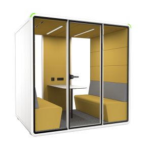 Modern Soundproof Booth with 4000K Lighting and STC30dB Soundproofing for Office