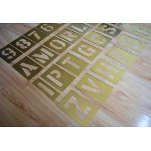 Custom Adjustable Brass Interlocking Stencil Letter And Figure