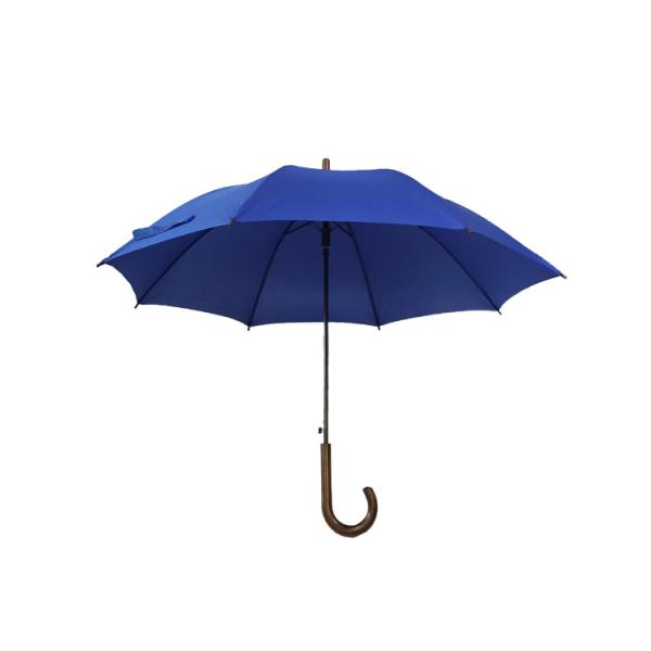 Quality SGS Windproof Solid Color Promotional Gift Umbrella With Wooden Handle wholesale