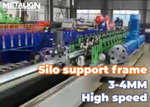 Cheap Heavy Duty Silo Column Roll Forming Machine With Tracking Punching And Hydraulic Cutter for sale