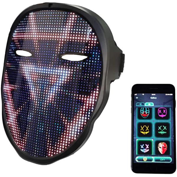 Quality Bluetooth Led Face Mask Editable Light Up For Halloween Christmas wholesale