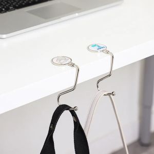 Metal Hanging Bag Hook Custom Logo Foldable Hanging Desk Hook