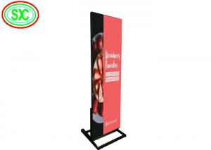 Cheap Ultra Thin Led Poster Board , 3mm Pitch Portable Poster Display 4cm Thickness for sale