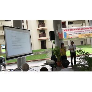 Outdoor 70"X70" Portable Tripod Projection Screen Matte White Fabric Metal