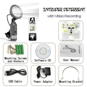 Flood Light IR Night Vision Human Body PIR DVR Camera Intruder Deterrent W/