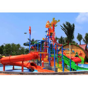 Kids Aqua Play Equipment 6mm Amusement Park Water Slide