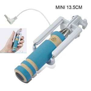 Wholesale wired mini monopod selfie sticks with foldable handheld with factory