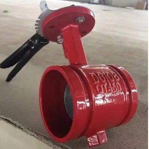 Cast Iron/Steel CF8/CF8m Manual Grooved Butterfly Valve with Durable Manual