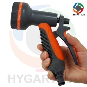 Garden 8 Function Spray Nozzle with Click Quick Connect Coupling and Hose
