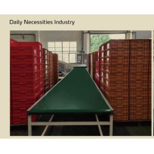 PVC Lifting Horizontal Conveyor Belt System , Steel Inclined Belt Conveyor