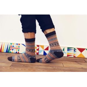 Classic customized christmas patterned design high quality supersoft wool socks