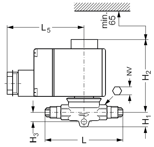 EVR 6 DIMENSION EVR 3 NC 032F8107 1/4'' Danfoss Type Refrigeration Solenoid Valve 220VAC