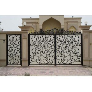 Galvanized New Design Iron Gate , Modern Iron Pipe Door Design