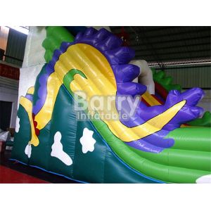PVC Tarpaulin Rainbow Commercial Inflatable Water Slides For Kids