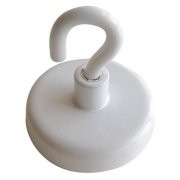 Quality Cheap Price White Color Coated Strong Attraction Practical Magnetic Hooks wholesale