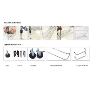 Electroplate Surface SS201 SS304 Antistatic ESD Storage Shelves