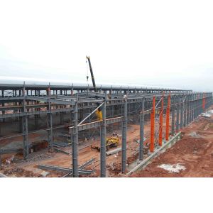 China Prefabricated Logistic Structure Steel Warehouse H Beam Wind Resistance on sale