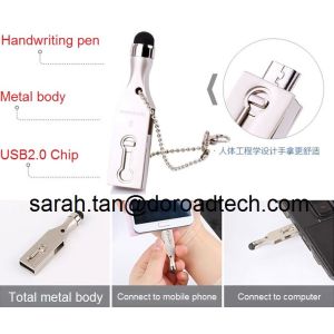 Mini Metal OTG USB Flash Drive with Touch Screen Stylus Pen Drive U-disk for