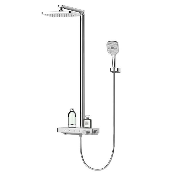 Quality Thermostatic Rainfall Bath Shower Mixer Set D 411mm H 1132mm wholesale