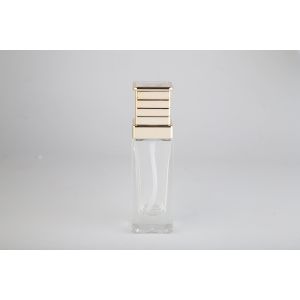 Silk Printing 120ml Glass Lotion Bottles with Plastic Cap Pump Bottle Customized Logo and Painting