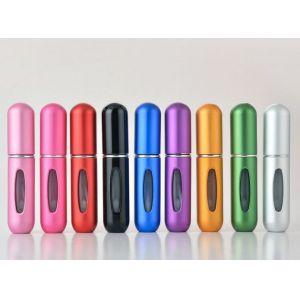 Metal Mini Perfume Spray Mist , Plastic 3ml 5ml Refillable Perfume Bottle