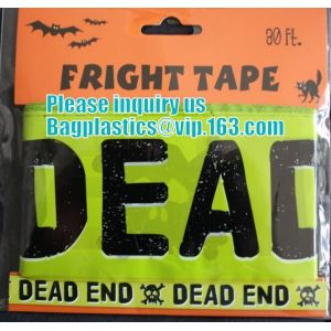 China Rolls Halloween Caution Party Tape,Party halloween banner , plastic streamer caution party tape, fright tape bagease on sale