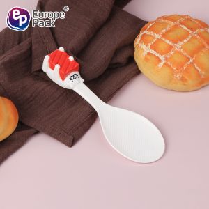 Plastic rice spoon can stand handle cute handle