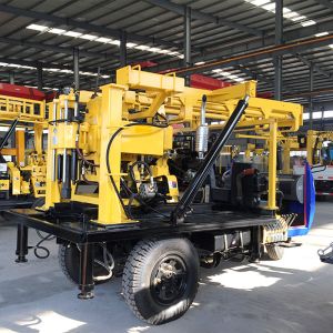 Agricultural Deep Water Well Hydraulic Drilling Rig 3 Wheeled Vehicle Mounted