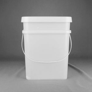18L Polypropylene Heavy Duty Square Bucket With Handle And Cover