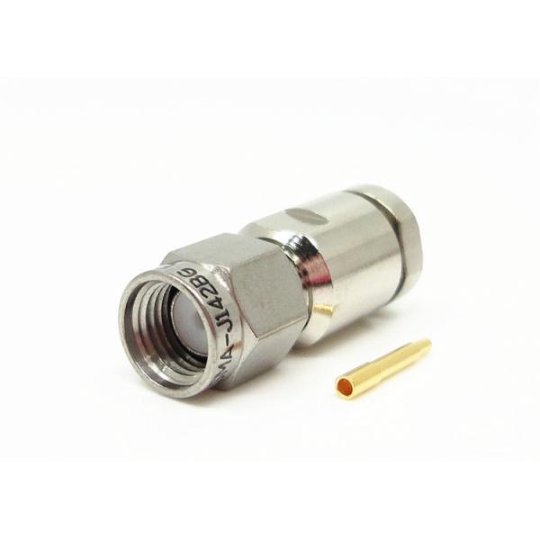 RF Coaxial Connector 335VRMS Rated Voltage Nickel Plated SMA Plug Connector