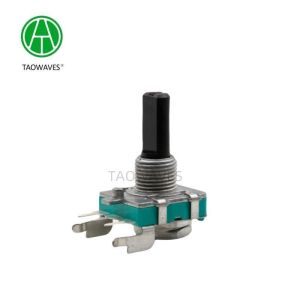 Insulated Shaft 16mm 3 Pin Rotary Encoder With Push Button Shock Vibration