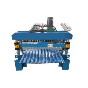China 7/8 Roof Roll Forming Machine Corrugated Galvanized Metal Automatic Cutting on sale