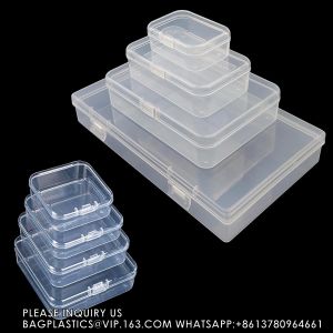 Mixed Sizes Rectangular Empty Mini Clear Plastic Organizer Storage Box