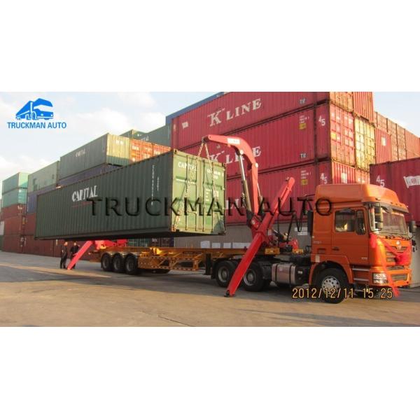 TRUCKMAN Side Lifter Trailer , Sidelifter Container Trailer With Xcmg Brand Crane