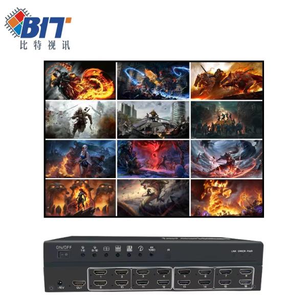 Quality 4K 16 Inputs 1 Output Video Wall Controller Multi-viewer Professional Grade CCTV Monitoring Picture Synthesizer wholesale