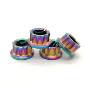 GR5/Ti6AL4V 12 Point Flange Nut Titanim Gr5 Material M5 M6 M8 ISO9001