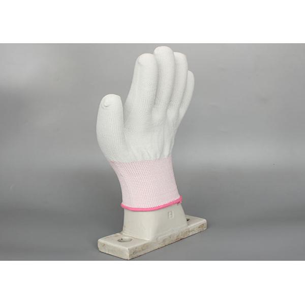 White PU Coated Gloves Seamless Shell 7 / 8 / 9 Inch Apply To Metal Working