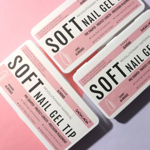 Selling Units Single item Transparent Long c Curve X Press on Gel Nails Tips