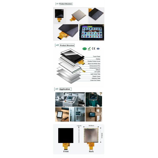 Polcd 4 Inch Lcd Panel 480*480 IPS LCD Display High Brightness RGB Interface TFT LCD Module