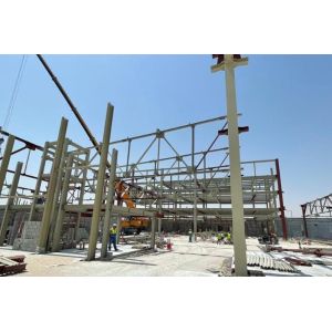 Lightweight Garage Hot Rolled / Welded H Section Steel Structure Workshop