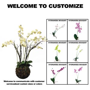 High Simulation 56cm Artificial Butterfly Orchid Flower Plant 6 Colors